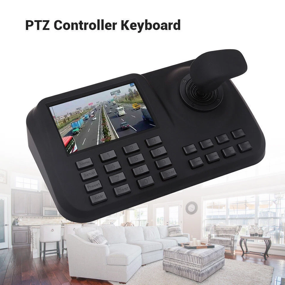 3D IP PTZ Controller CCTV PTZ Keyboard Joystick with 5 Inch  HD LCD Screen New - Image 4 of 4