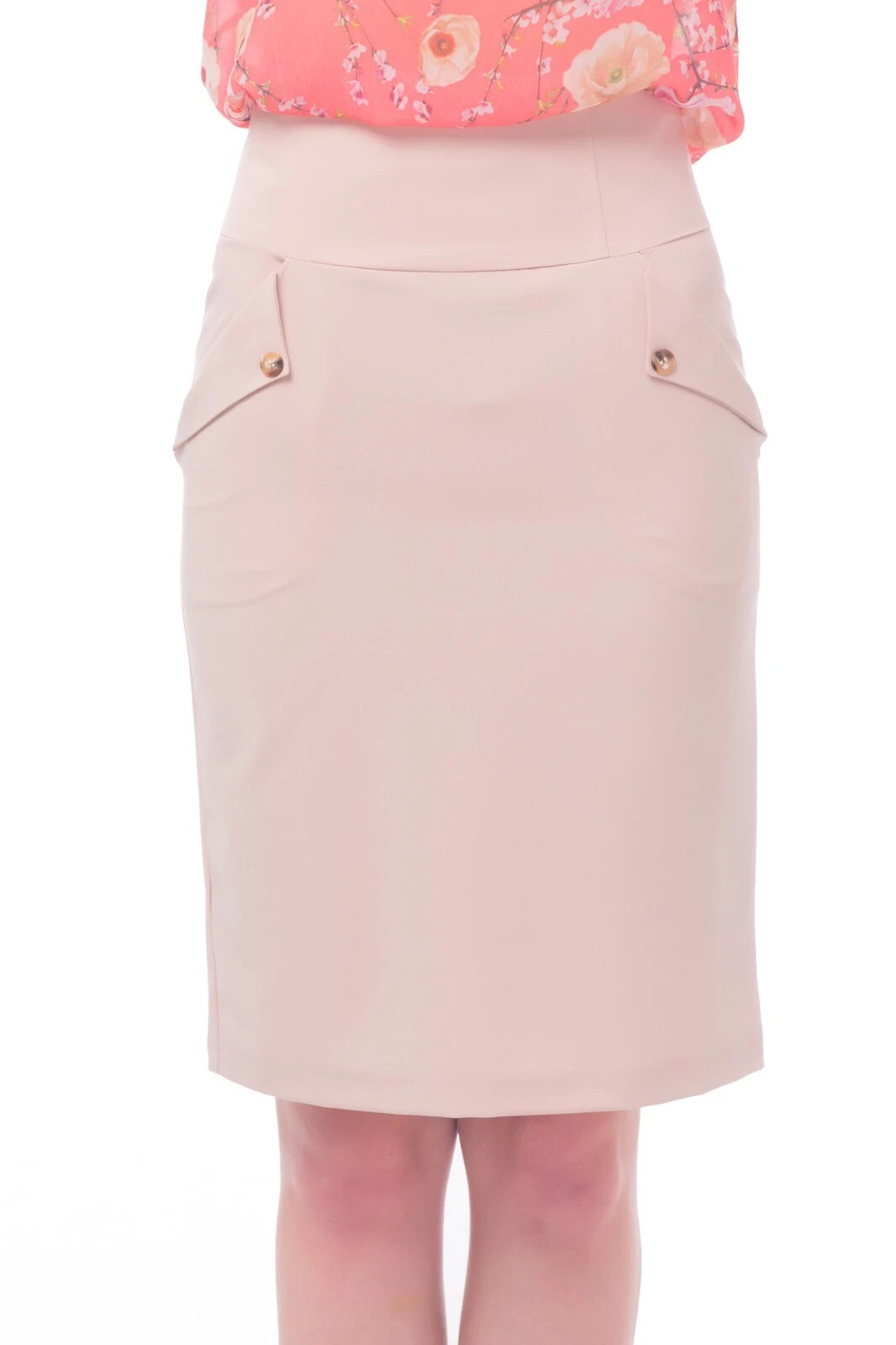 Beige skirt with pockets Size 0 US Fashionable NEW High Quality