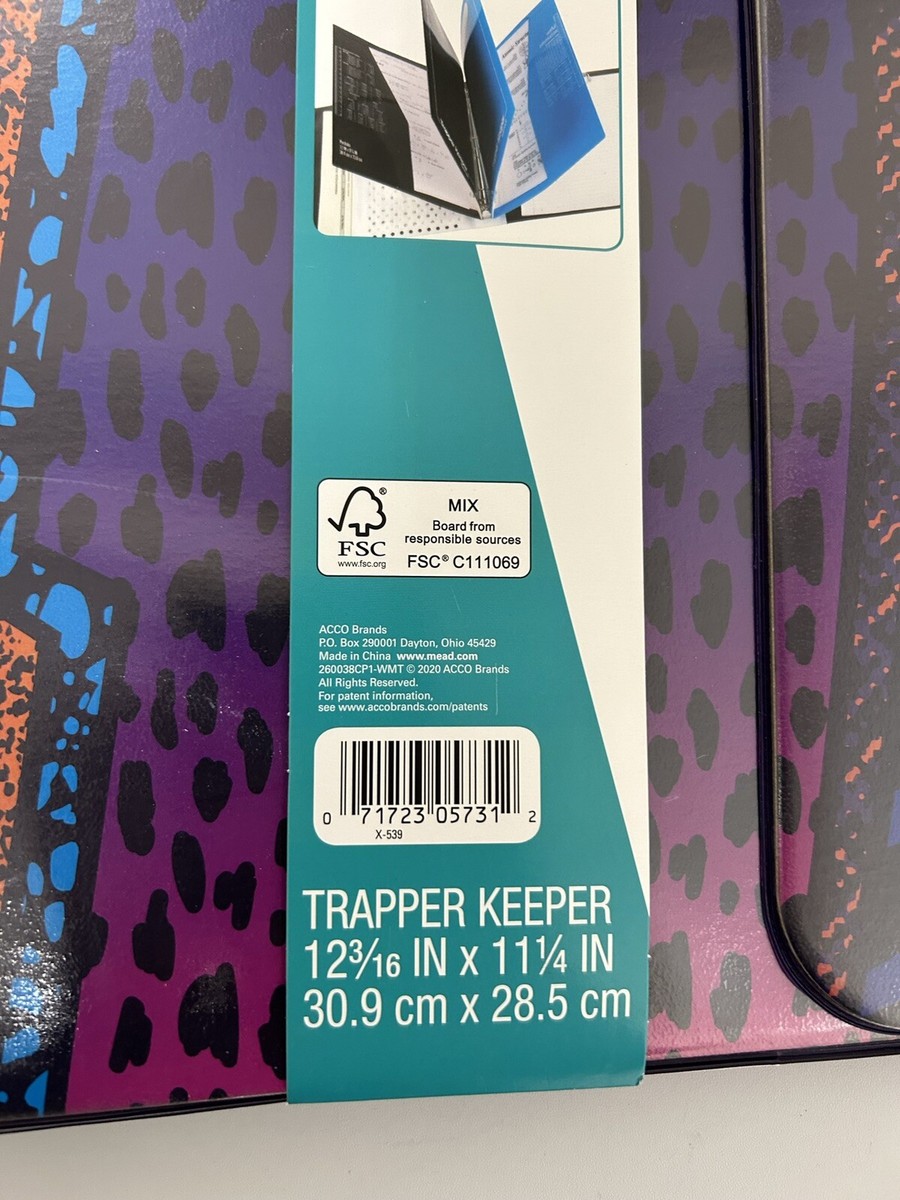 Mead Trapper Keeper School Binder Folder 80's 90's Retro Leopard