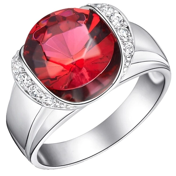 Folheado a Prata Anéis de Moda de Pedra