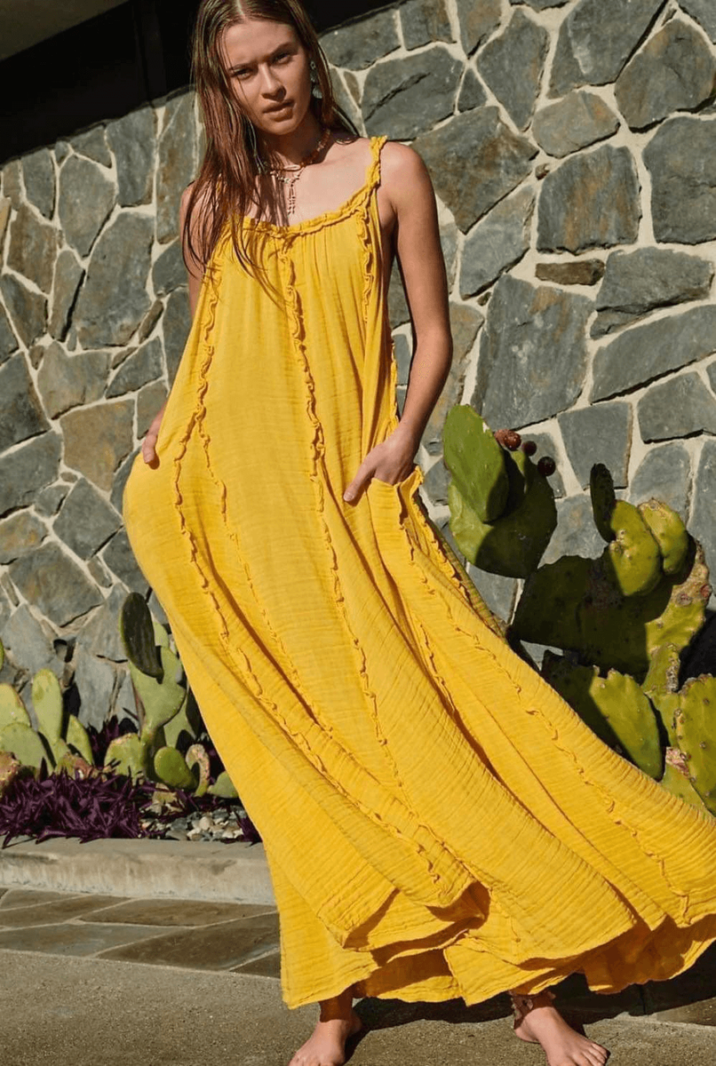 NWT Free People McKinley Ruffle Maxi Dress Size S | eBay