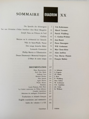 QUADRUM 20. Revue Internationale d'Art Moderne Paraissant Semestriellement 1966 - Picture 5 of 7