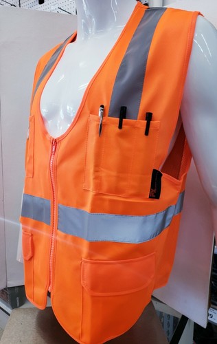 FX Klasse 2 Warnschutzweste orange: solide Vorderseite/Netzrücken Small bis 3-XL - Bild 2 von 5