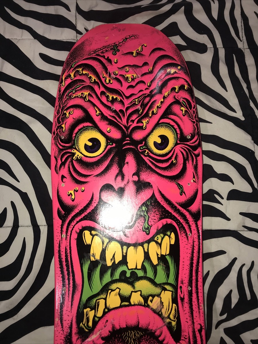 rob roskopp pink face … reissue … santa cruz skateboard deck