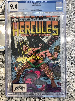 Hercules 1 CGC 9.4 White Pages 1982 Marvel Limited Series