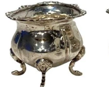 Pair E.S. Barnsley Birmingham England Sterling Silver Open Salt Cellars