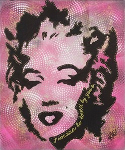 Tableau Pop Art Street Art Marilyn Monroe Signe Klg 55x45 Cm Neuf Ebay