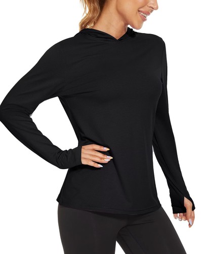 UPF50+ Womens Long Sleeve Hoodie Quick Drying Skin Protection Water Sport Shirts - Picture 43 of 97