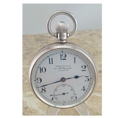 Silver Trench Cortebert Cal. 528 - 15 Jewel 3 Adj. Winegartens Pocket Watch 1918