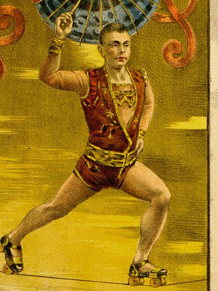 Carte Postale Vintage PC Circus - Le Pantalon Du Géant Hugo - Original