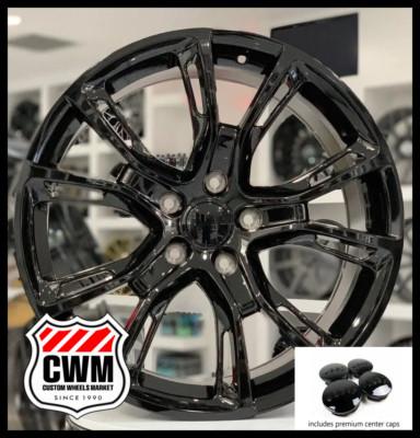 GLOSS BLACK SRT8 SPIDER MONKEY WHEELS 20x10'' FITS 2011-2024 JEEP GRAND CHEROKEE