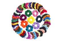 60 Pcs Premium Velvet Hair Scrunchies Bands Scrunchy Silk Ties Ropes Girls Kids
