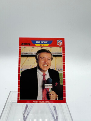 1989 Pro Set NFL Announcer Collectible #7 Mike Patrick ESPN!