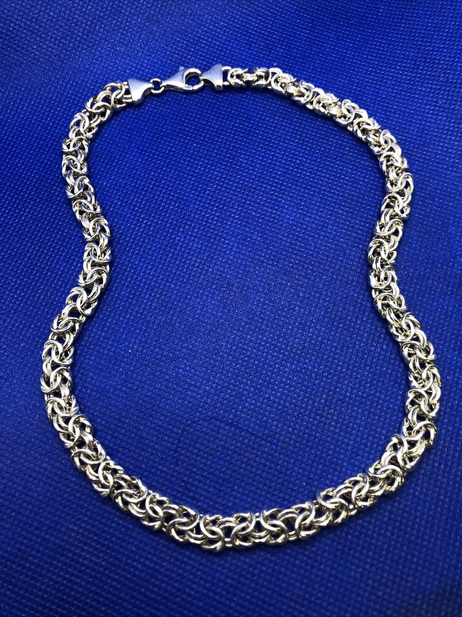 【55㎝ イタリア製】milorスクリューチェーン silver925 Milor Italy 925 Sterling Silver Byzantine Statement Chain Necklace