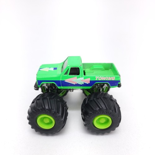 Vtg Road Champs 1987 Towing Pickup Truck Chevy Square Body Green Retro 80's Toys - Picture 2 of 10