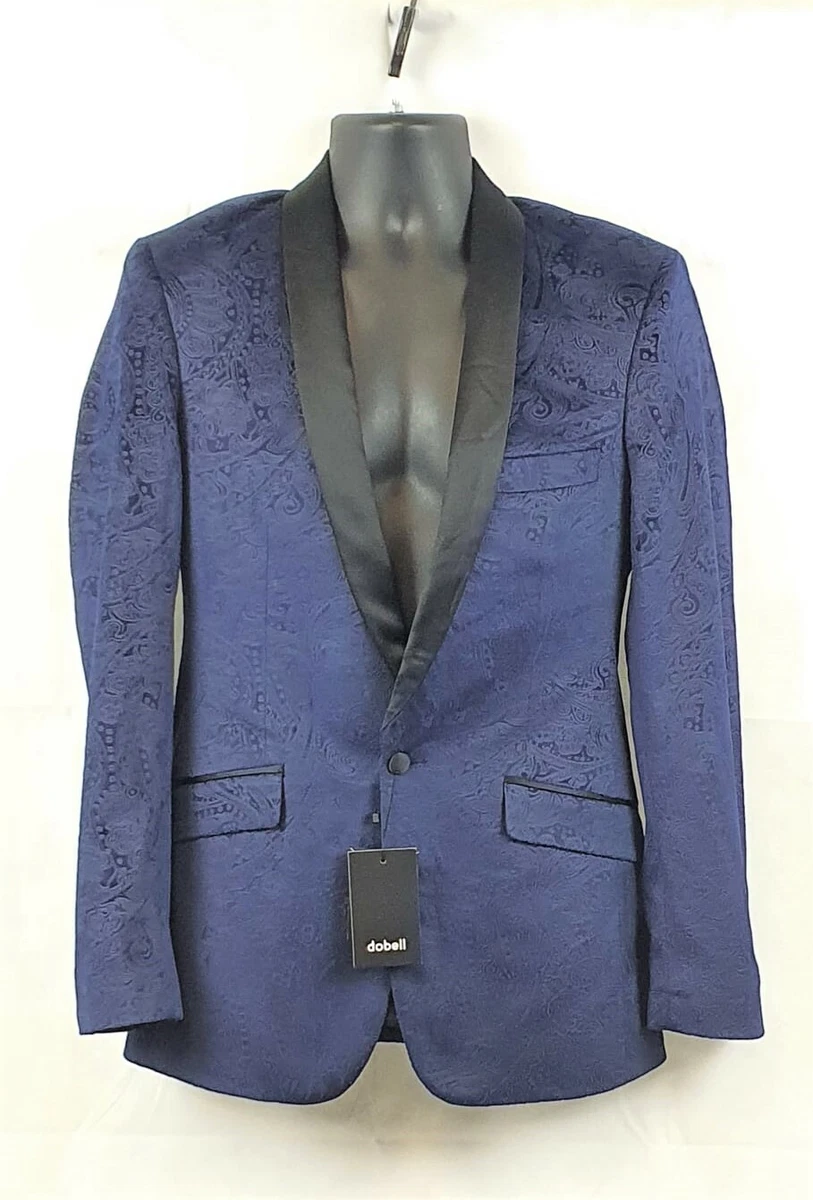 Dobell Navy Blue Velvet Jacket