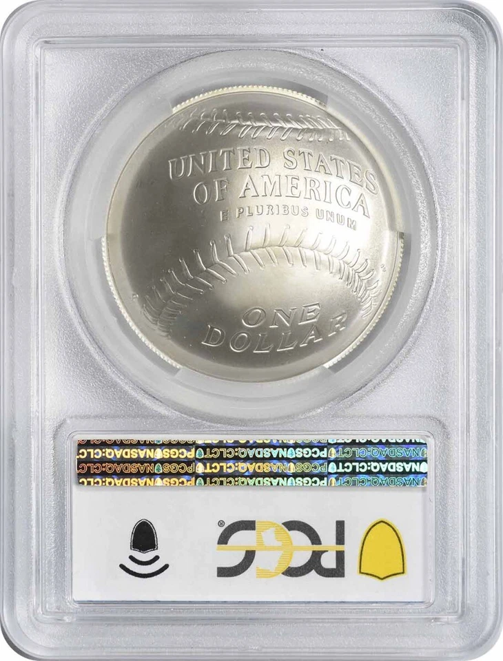 2014-P Baseball Hall of Fame Commemorative Silver Dollar MS69 PCGS - Image 2 of 2