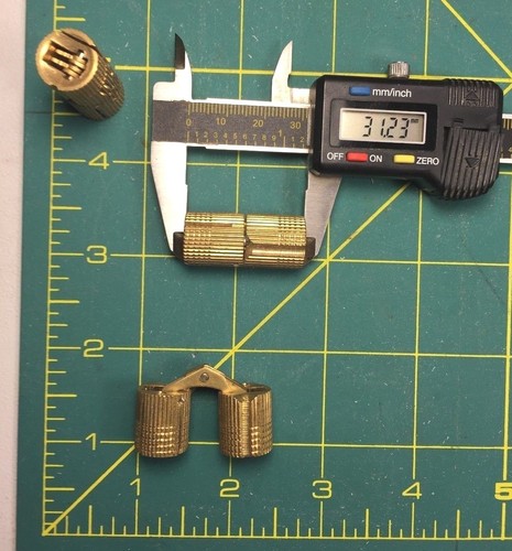SOSS HINGE 14MM 9/16" BARREL HINGE SOLID BRASS Lot#1085 - Picture 5 of 7