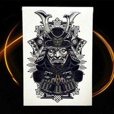 Flash Once Temporary Adhesive Tattoo Samurai Black Body Sticker Gift