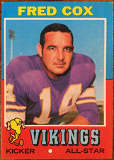 1971 TOPPS #96 FRED COX Minnesota Vikings NFL card