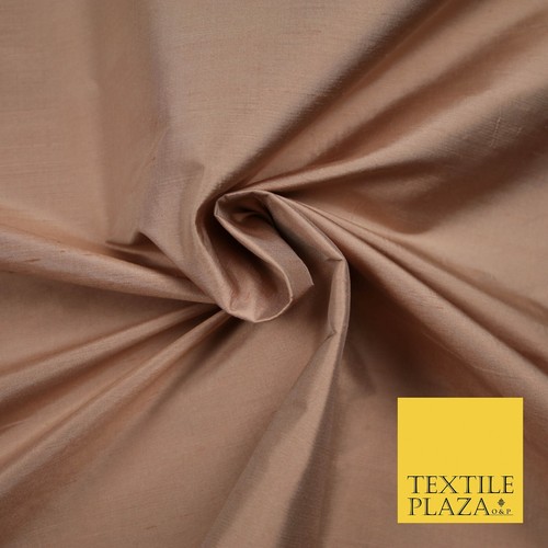 Luxury 100% PURE Plain Dupion Raw Silk Handloom Dress Fabric OVER 55 COLOURS - Picture 35 of 57
