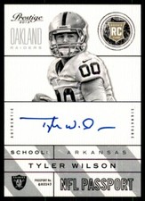 Tyler Wilson 2013 Prestige NFL Passport Signatures Rookie Autograph #23 Raiders