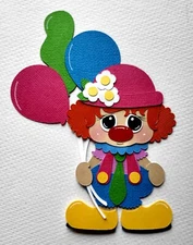 Circus Clown. Scrapbook, Card Making Paper Piecing