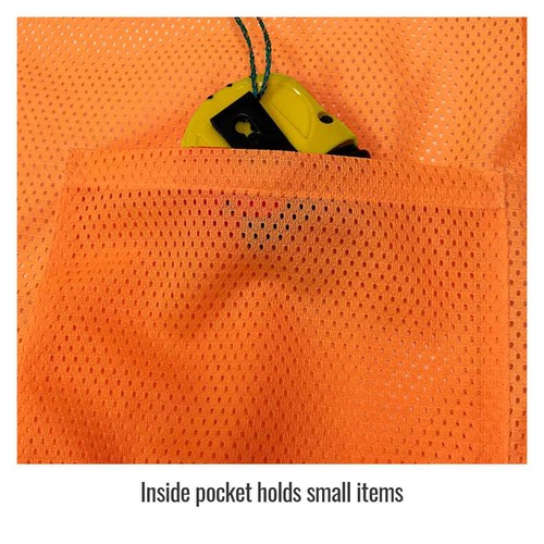 Gilet di sicurezza Hi-Vis standard Black Stallion VS2020 ANSI classe 2 arancione 5X-Large - Foto 3 di 4