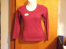 BRAND NEW LADY'S "HANES" WILD ASTER CREW NECK LONG SLEEVE COTTON T' SHIRT