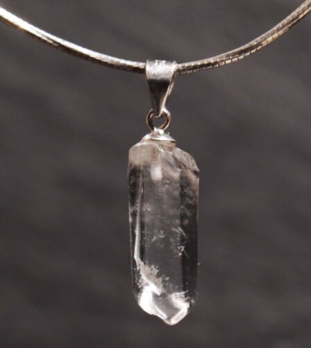 Colgante de piedras preciosas punta de cristal natural A-F plata 925 ojal único tesoro de piedra - Imagen 112 de 265