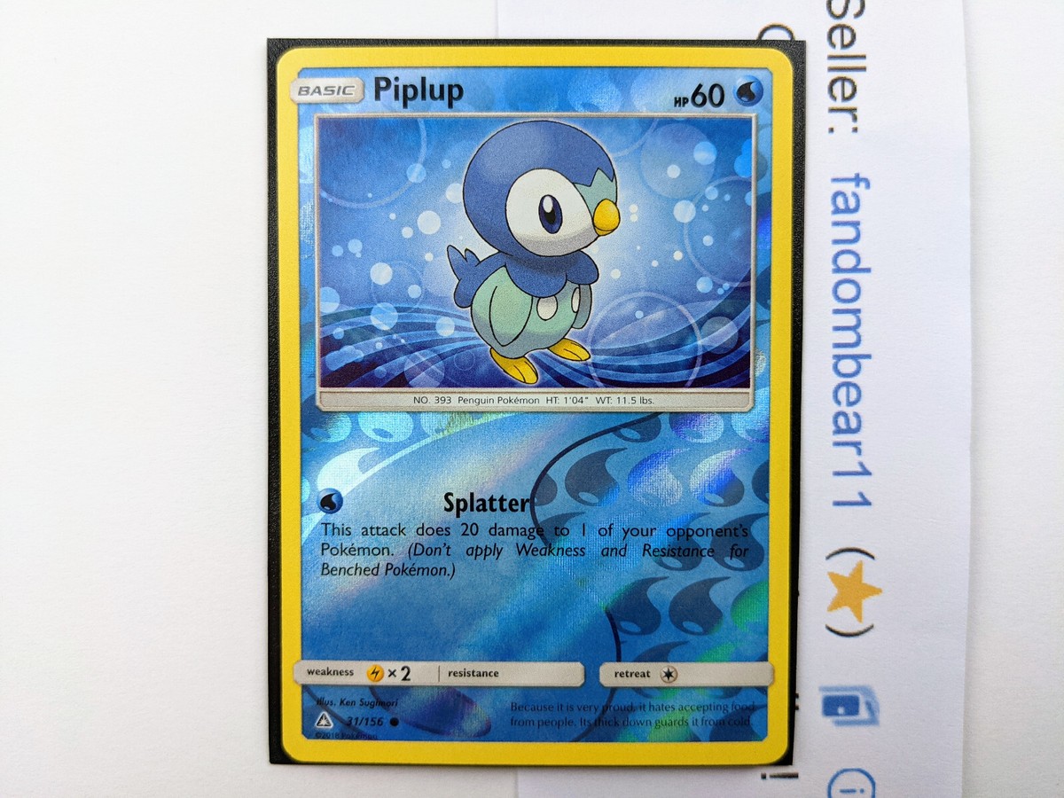 uppleva むーん様 Piplup REVERSE HOLO card 31/156 Sun & Moon Ultra Prism 2018