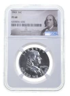 PF68 1963 Proof Franklin Half Dollar NGC Graded - White Coin Spot Free PR