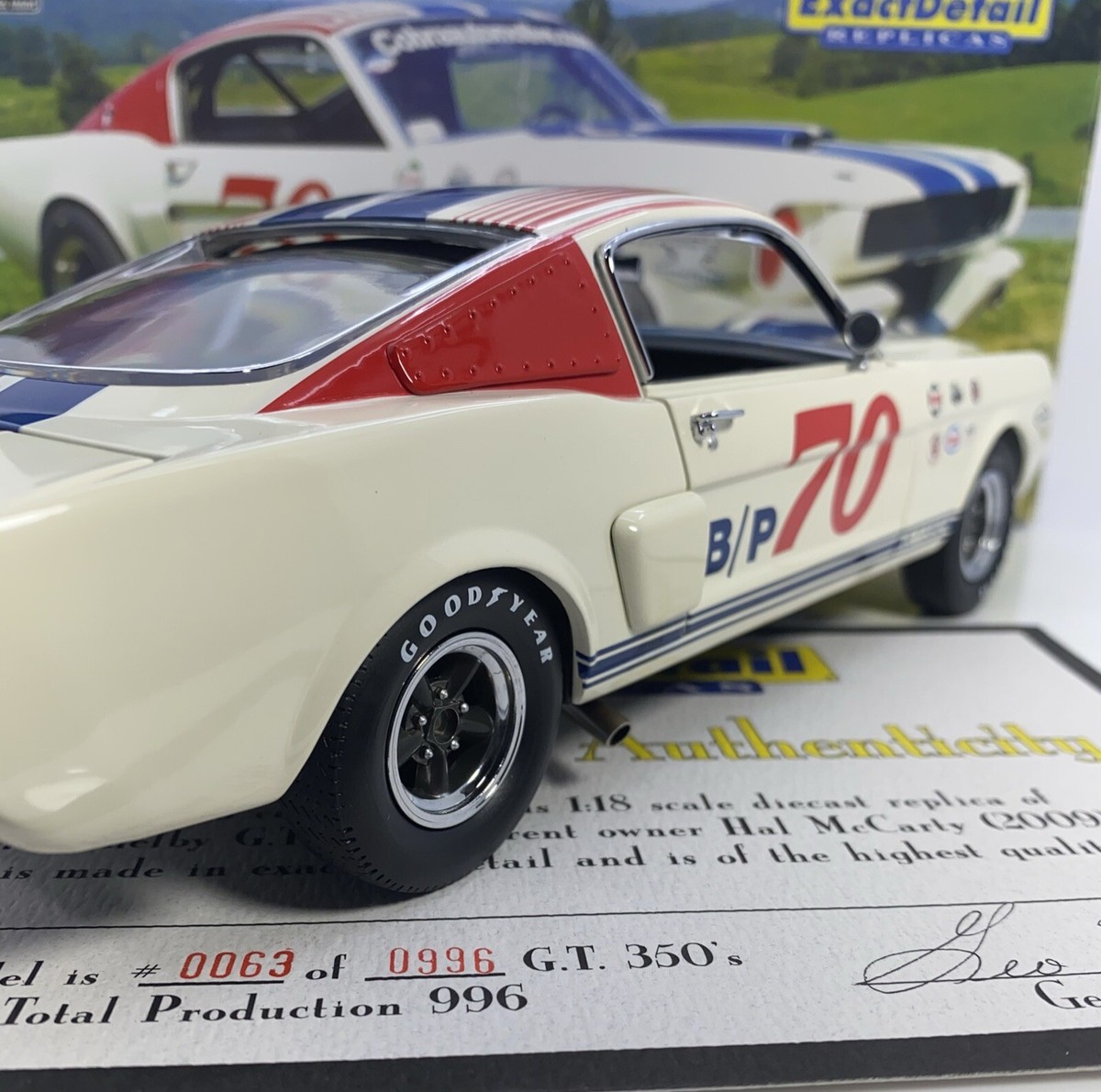 Exact Detail 1/18 Scale Mustang Shelby GT 350#70 HAL McCARTY