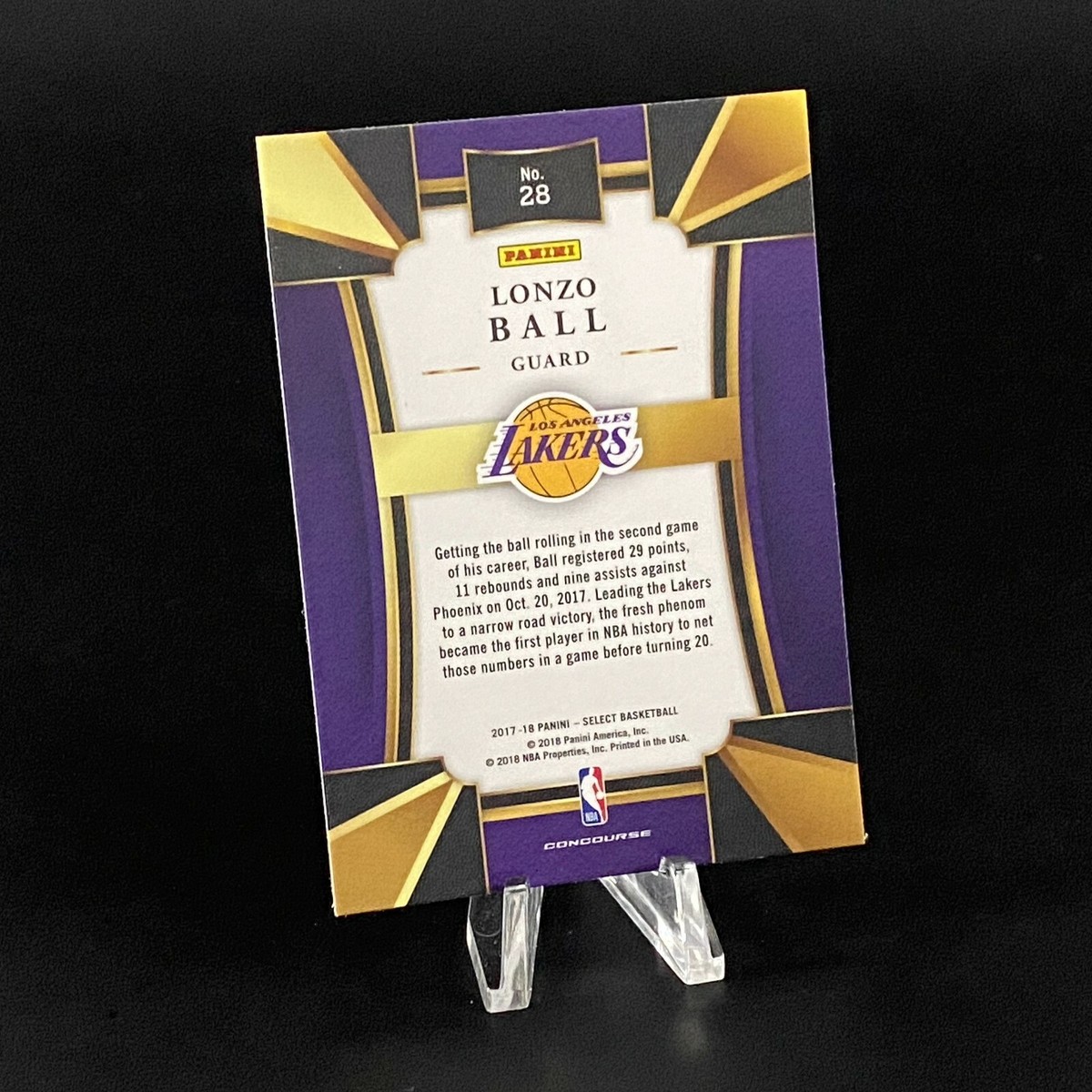 LONZO BALL 2017-18 SELECT TIE DYE 25枚限定 2017 Panini