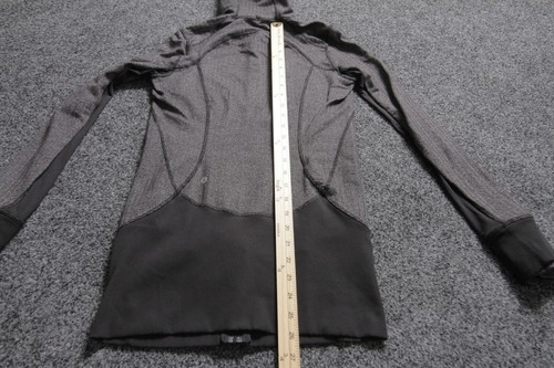 Lululemon Jacket Daily Practice Hooded Herringbone Full Zip Thumb Hole Gray - Picture 8 of 10