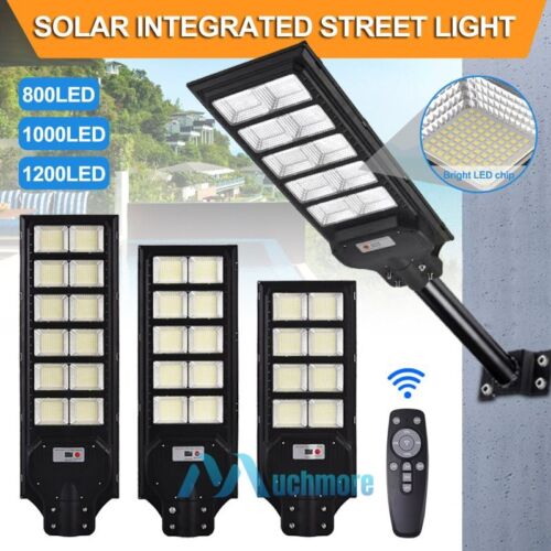 2000W 9900000000lm Commercial Solar Street Light PIR Road Lamp 3 Modes IP67+Pole - Picture 23 of 174