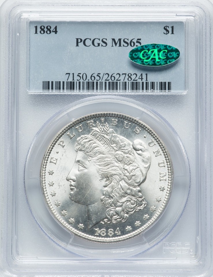 1884-P Morgan Silver Dollar - PCGS MS65 CAC - NO QUESTION HIGHER GRADE ...