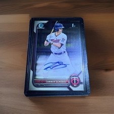2022 Bowman Draft 1st Edition Chrome Autographs Tanner Schobel #CDA-TSL Card E2