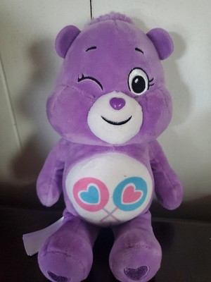 Basic Fun Care Bears 10  Purple Winking SHARE BEAR Plush Stuffed Animal Toy 2021