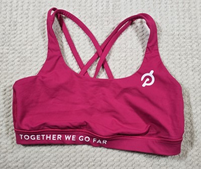 Lululemon x Peloton Together We Go Far Energy Sports Bra Women Sz 8 Pink 