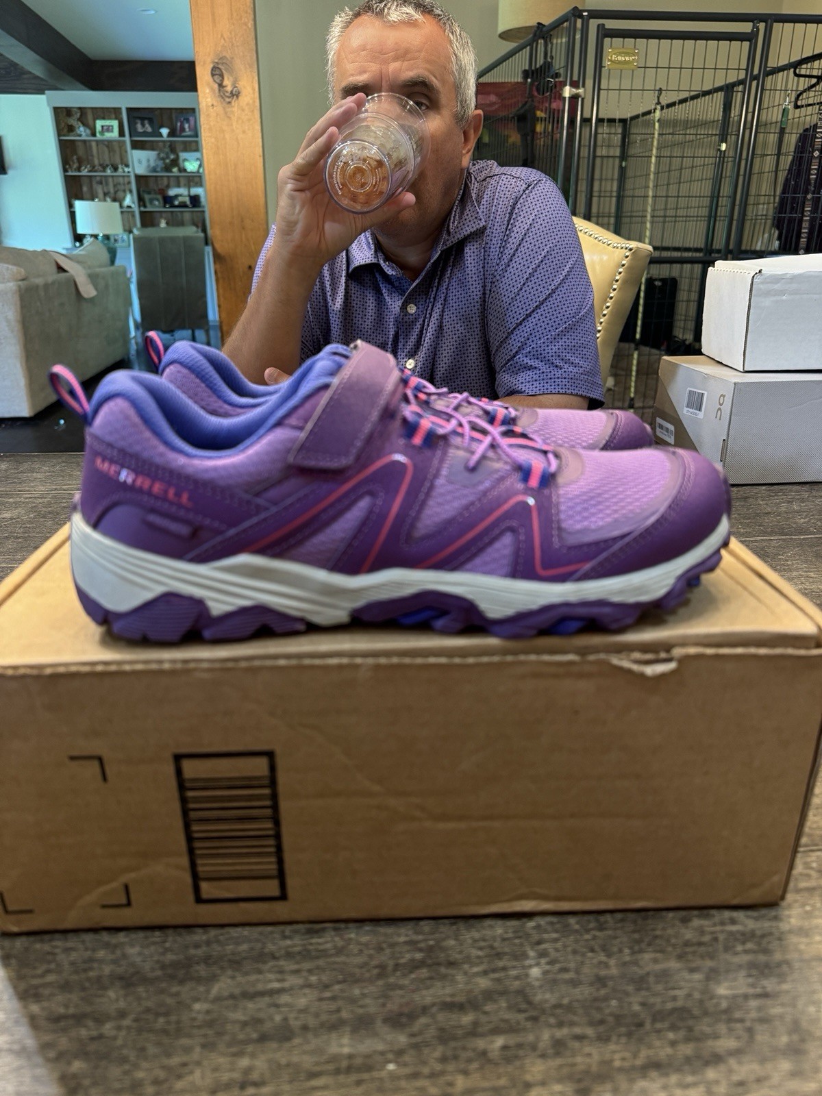 Merrell sneakers basse da trekking donna taglia 37 US 6 atletica viola Gorpcore