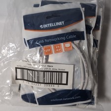 10x Intellinet Cat6 Slim Ethernet Cable 2ft W...