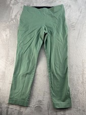 A New Day Pull On Ankle Pants Womens 8 Green Preppy Career Side Zip