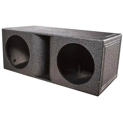 QPower Dual Vented Horn Ported Subwoofer Box Finished with Bed Liner (Open Box)