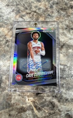 2024-25 Panini Prizm Black - Cade Cunningham #8 Silver Prizm Autographs