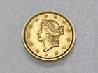 1853-P $1 LIBERTY HEAD ONE DOLLAR GOLD COIN GEM BU