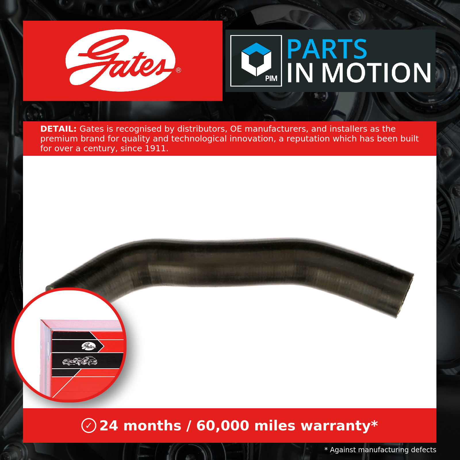 Gates Turbo Hose 09-1603 Charger 1734233020 417711603 Premium OE Quality Part - Image 2