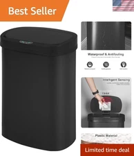 Stylish 50 Liter Kitchen Trash Can with Automatic Lid - Perfect for Home Offices