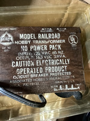 Vintage AHM Model Railroad Hobby Transformer Model No. 70277 HO Untested PowerPC