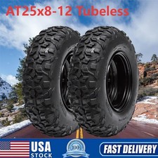 2 Pack 25 25x8-12 ATV Tires 6Ply 25x8x12 UTV ...